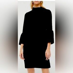 J.CREW RUFFLE-NECK SHIFT DRESS